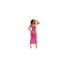 Ensemble Soutien-gorge et jupe longue en filet rose 